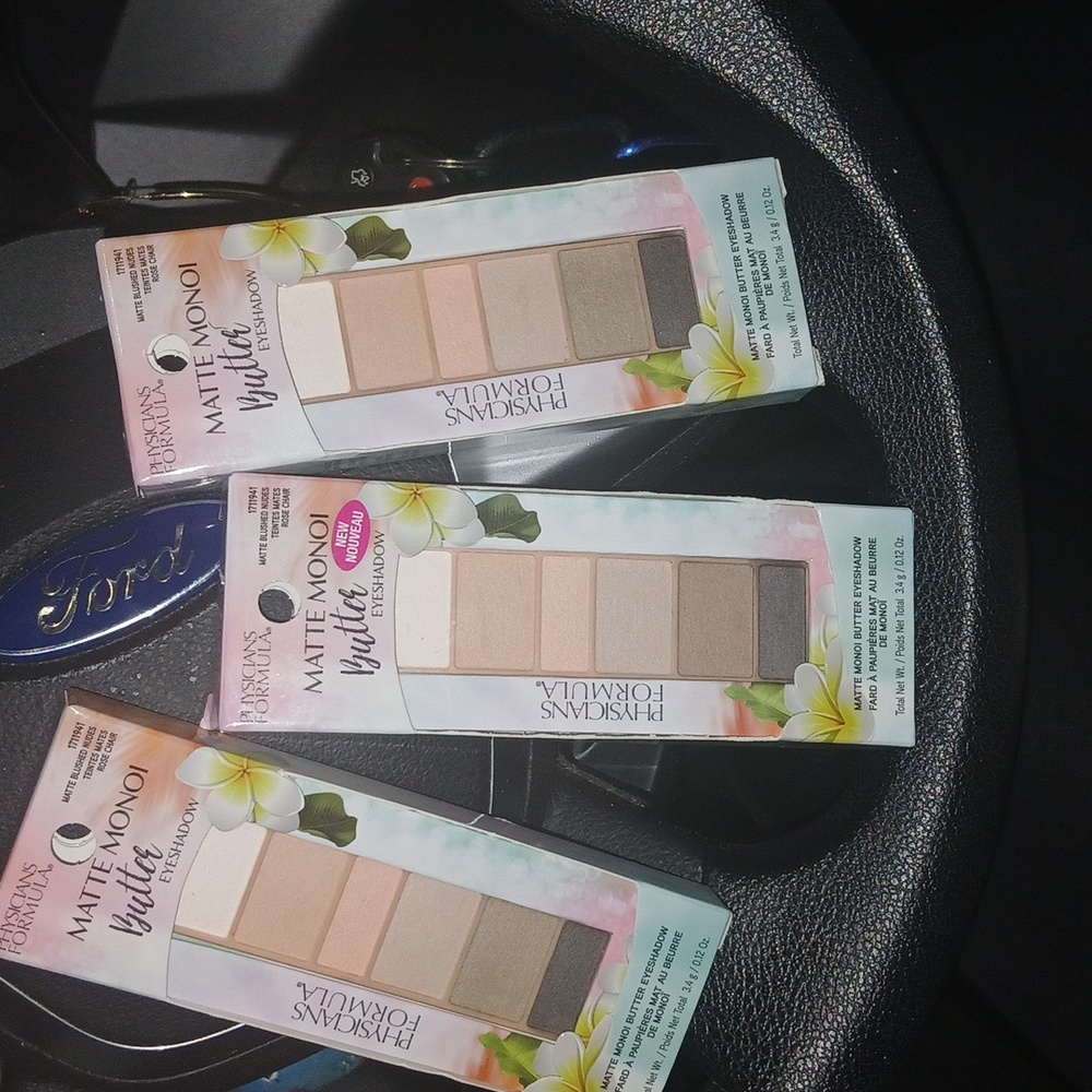 Bundle of 3 Physicians Formula Matte Monoi Blushed Nudes eyeshadow palletes